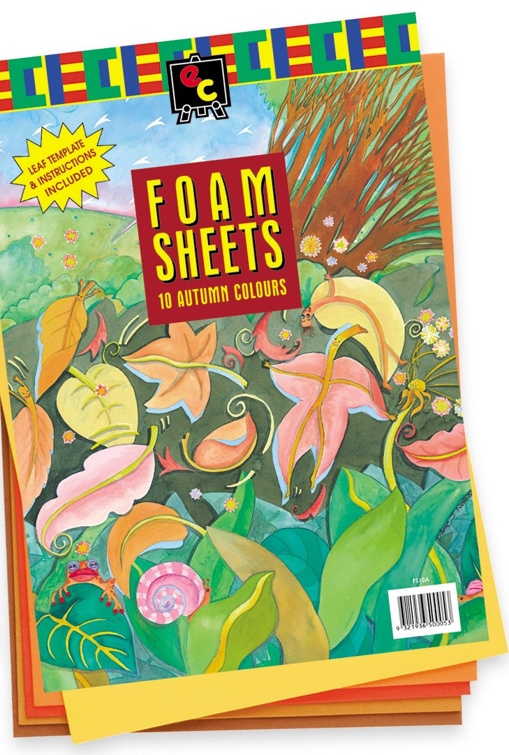 Foam Sheets - A4 2 x 5 Autumn Colours Pack of 10